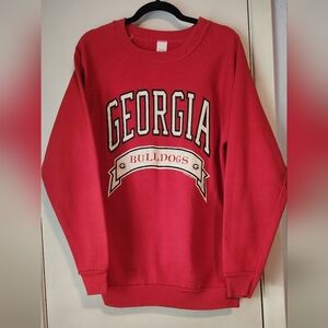 Red Georgia Bulldog sweatshirt, women's XL